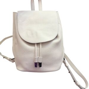 Everlane made in Italy white leather backpack